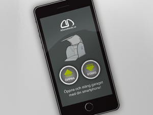 Öppning och stängning görs enkelt med din mobiltelefon